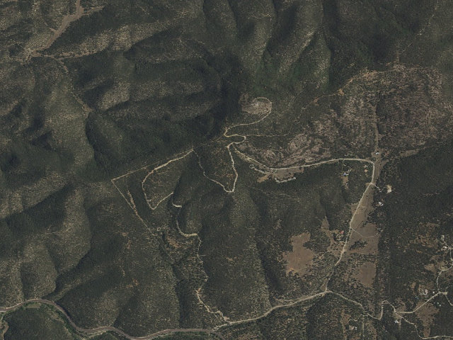 Aerial image of Cedro Peak Group Campground