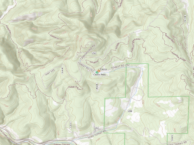 USGS topographic map of Cedro Peak