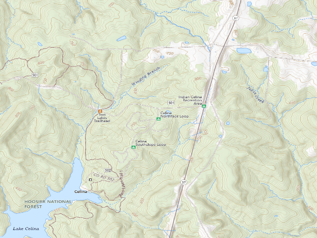 USGS topographic map of Celina Northface Loop