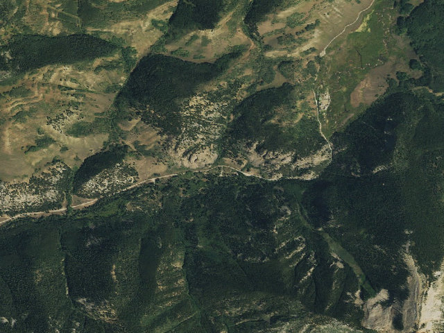 Aerial image of Cement Creek