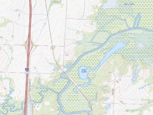 USGS topographic map of Cephas Ford Access