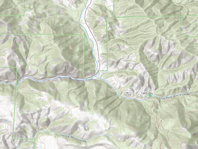 USGS topographic map of Cerro Alto