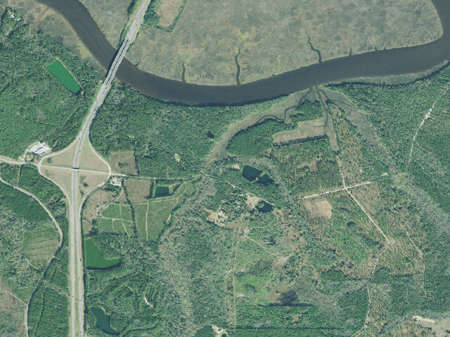 Aerial image of Ceylon WMA - Check Station Camp