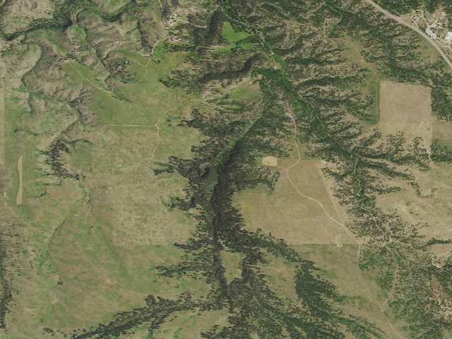 Aerial image of Chadron Creek Ranch WMA