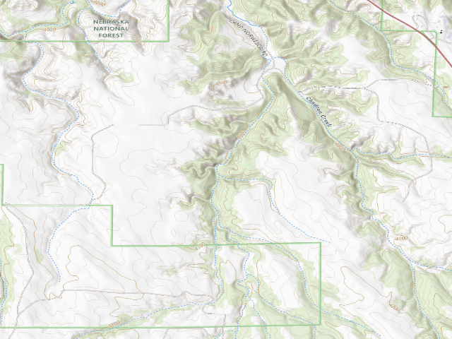 USGS topographic map of Chadron Creek Ranch WMA
