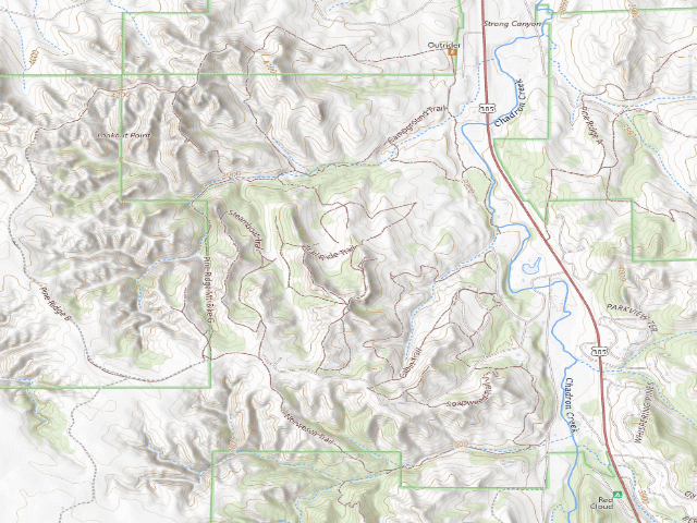 USGS topographic map of Chadron SP