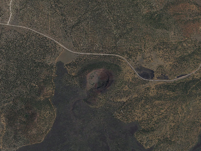 Aerial image of Chain Of Craters Backcountry Byway