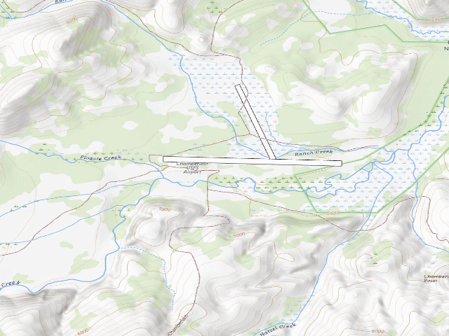 USGS topographic map of Chamberlain Basin