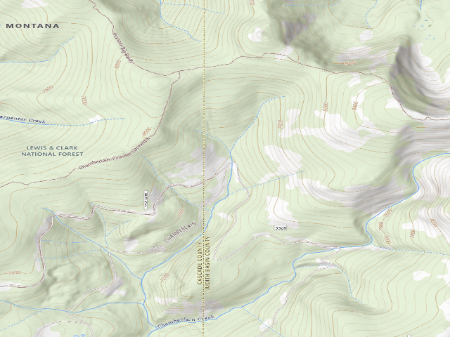 USGS topographic map of Chamberlin Creek 3328-01