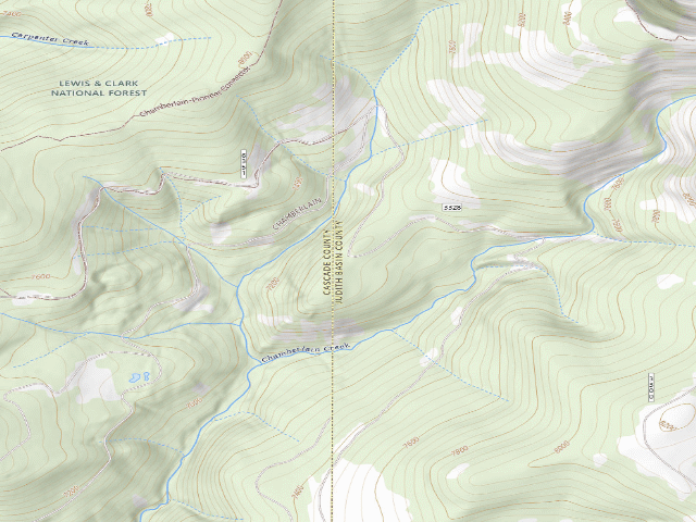 USGS topographic map of Chamberlin Creek 3328-04
