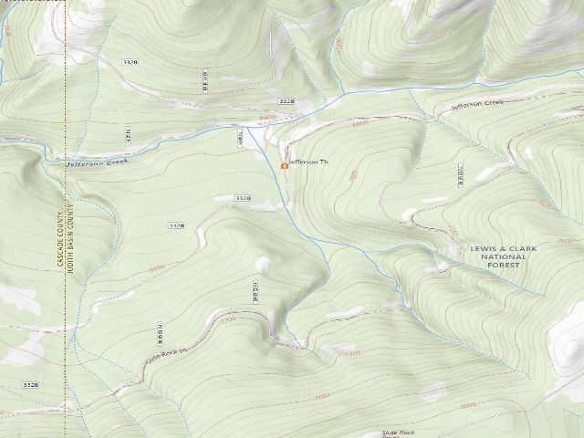 USGS topographic map of Chamberlin Creek 3328-06