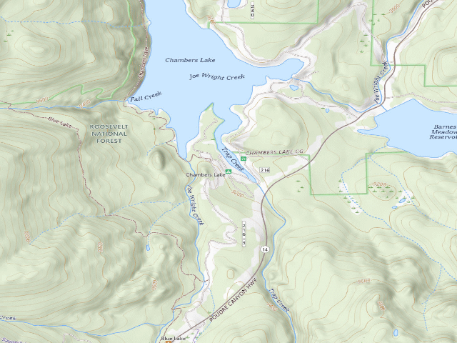 USGS topographic map of Chambers Lake
