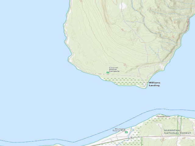 USGS topographic map of Channel Marker Campsite