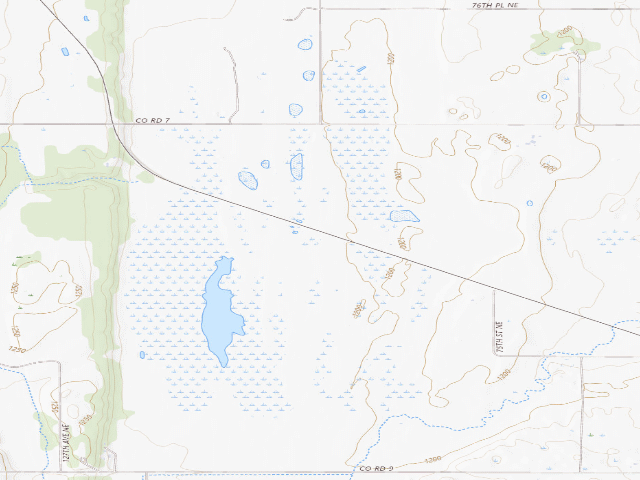 USGS topographic map of Charles C. Cook WMA (Walsh County)
