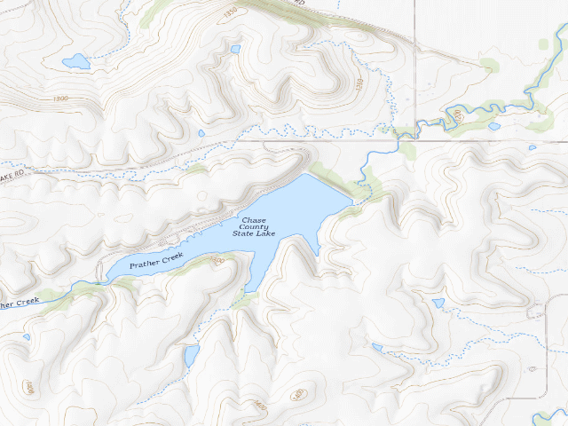 USGS topographic map of Chase State Fishing Lake