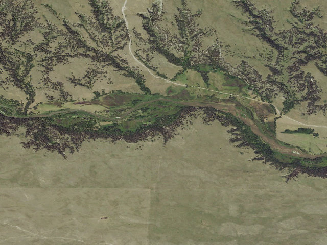 Aerial image of Chat Canyon WMA