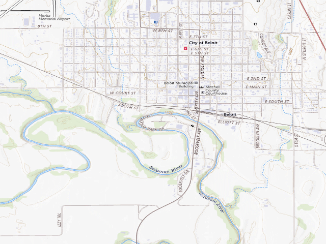 USGS topographic map of Chautauqua Park (Beloit)