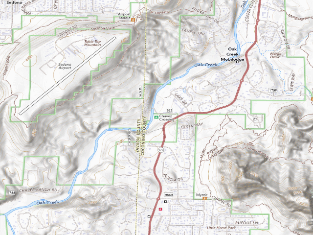USGS topographic map of Chavez Crossing Group Campground