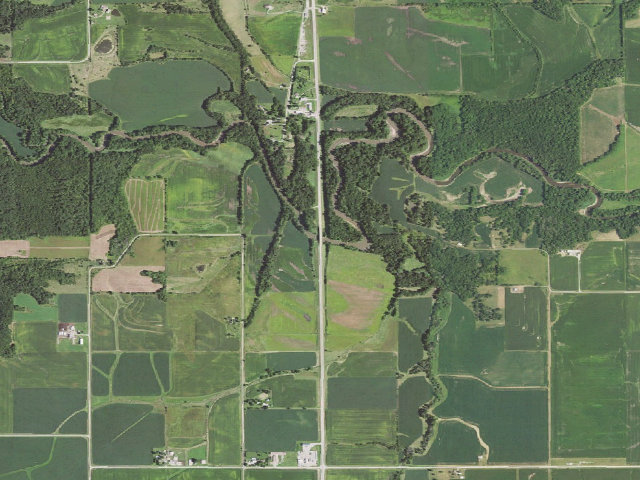 Aerial image of Checauqua River Access