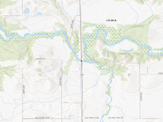 USGS topographic map of Checauqua River Access