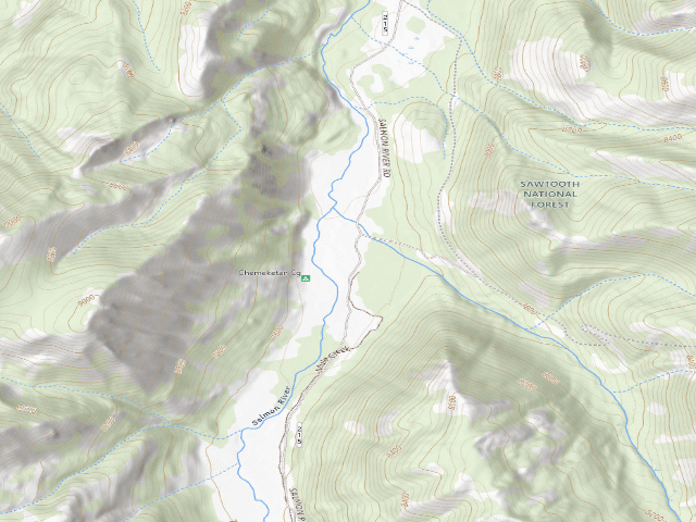 USGS topographic map of Chemeketan Campground