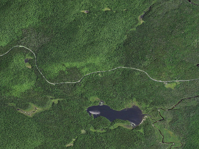 Aerial image of Cheney Pond Overlook (Vanderwhacker Mountain Wild Forest)
