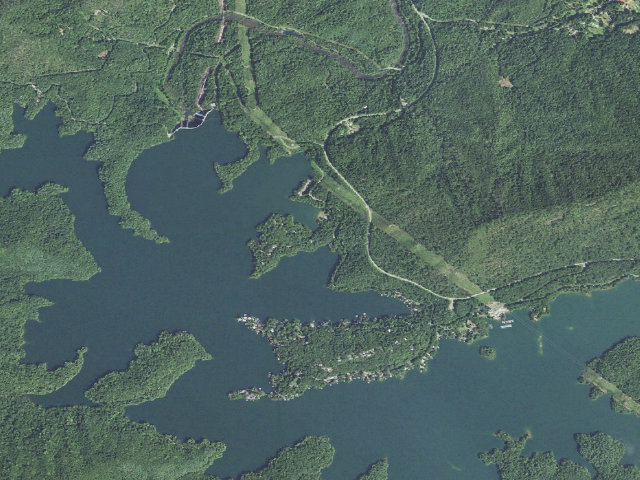 Aerial image of Cheoah Point Campground