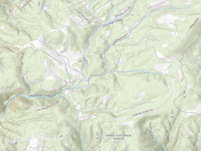 USGS topographic map of Cherokee Creek
