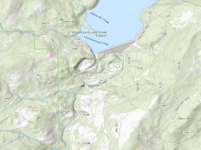 USGS topographic map of Cherry Borrow Site