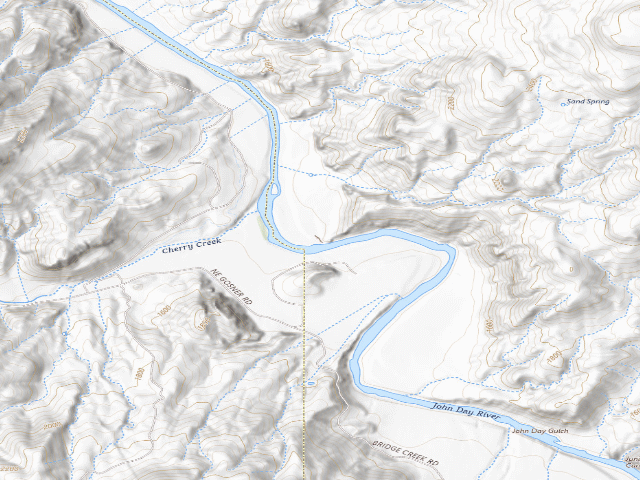 USGS topographic map of Cherry Creek