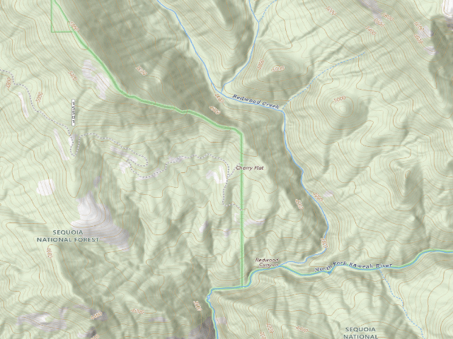USGS topographic map of Cherry Flat