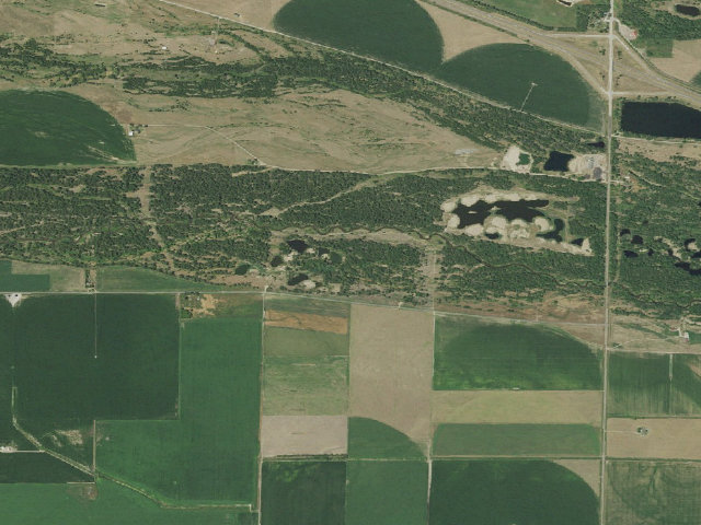 Aerial image of Chester Island WMA