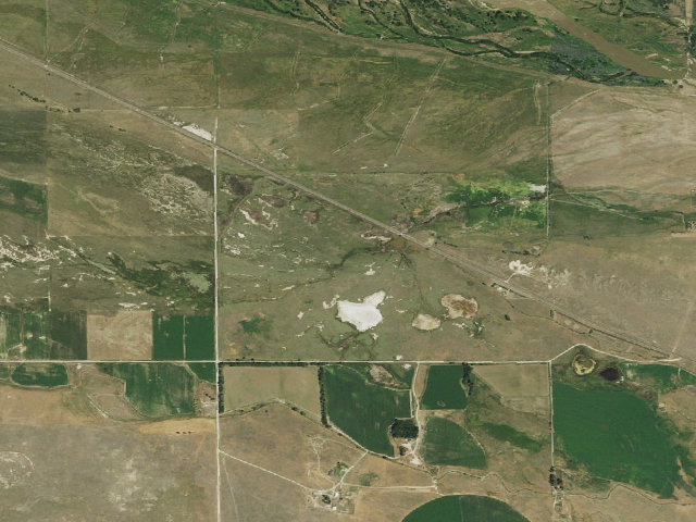 Aerial image of Chet and Jane Fliesbach WMA