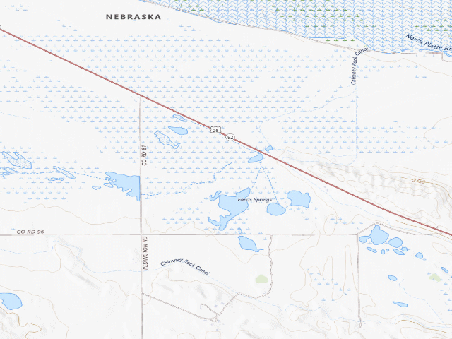 USGS topographic map of Chet and Jane Fliesbach WMA