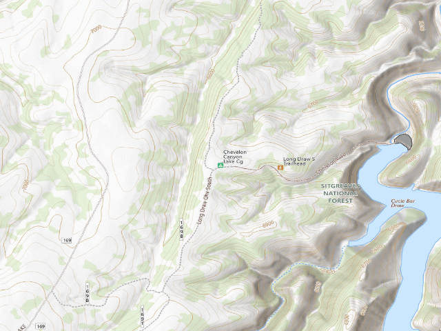 USGS topographic map of Chevelon Canyon Lake Cg