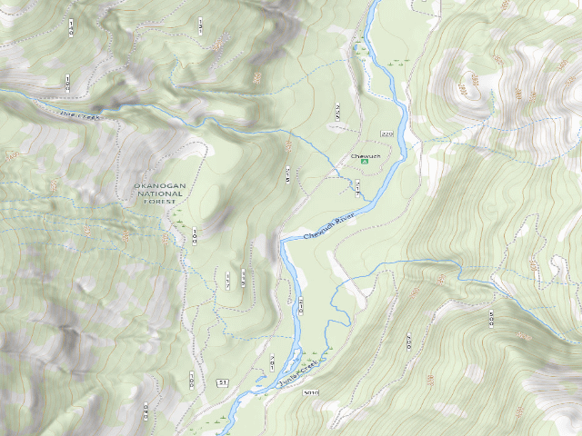 USGS topographic map of Chewuch