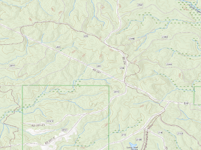 USGS topographic map of Chickasawhay WMA camp site 4