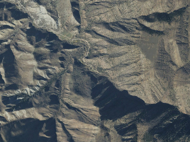 Aerial image of Chicken Creek Campground