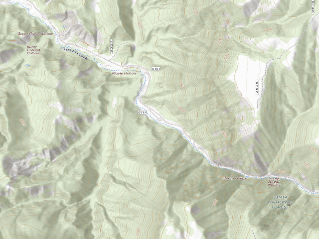USGS topographic map of Chicken Creek Campground