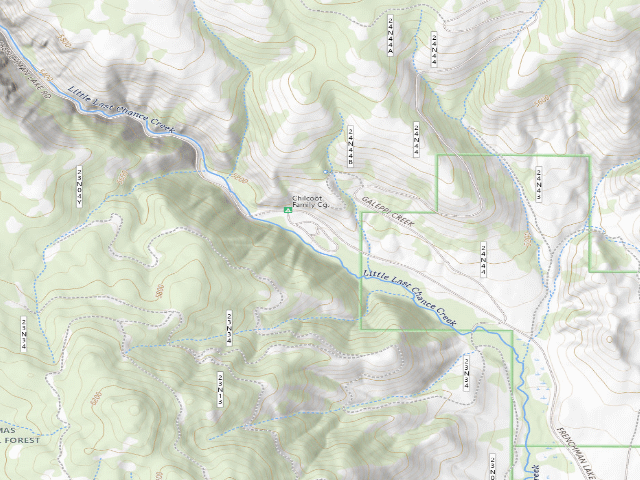 USGS topographic map of Chilcoot Campground