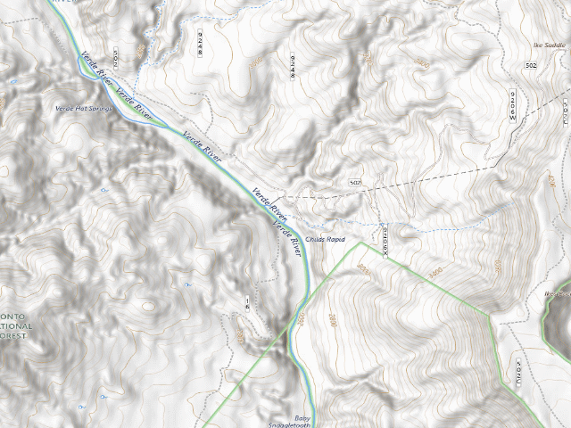 USGS topographic map of Childs Dispersed Camping Area