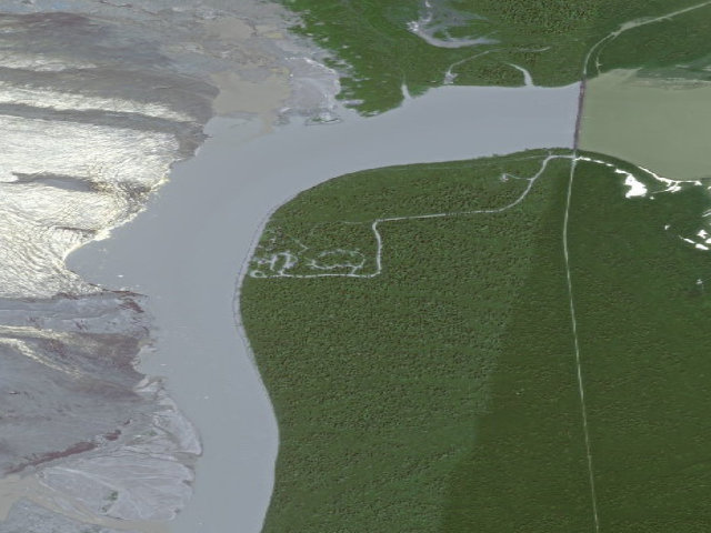 Aerial image of Childs Glacier Rec Site, Cg, Is