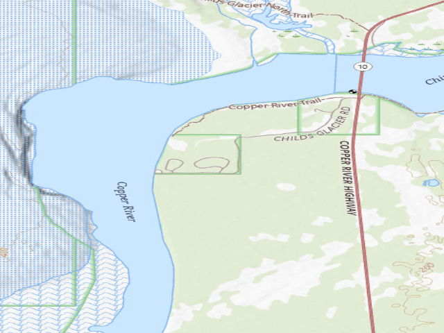 USGS topographic map of Childs Glacier Rec Site, Cg, Is