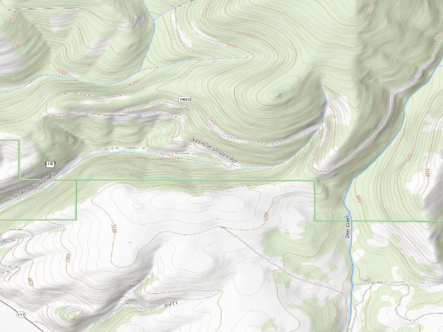 USGS topographic map of Chimney Crk-Rd 1163-001