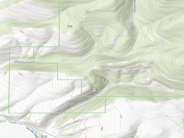 USGS topographic map of Chimney Crk-Rd 1163-002