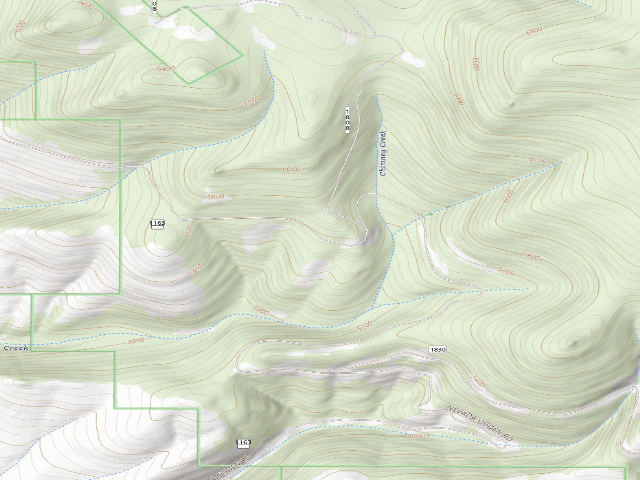 USGS topographic map of Chimney Crk-Rd  1163-003