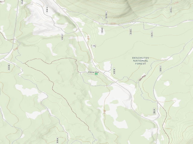 USGS topographic map of China Hat Campground