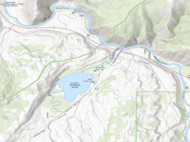 USGS topographic map of Chinook Bay Cg