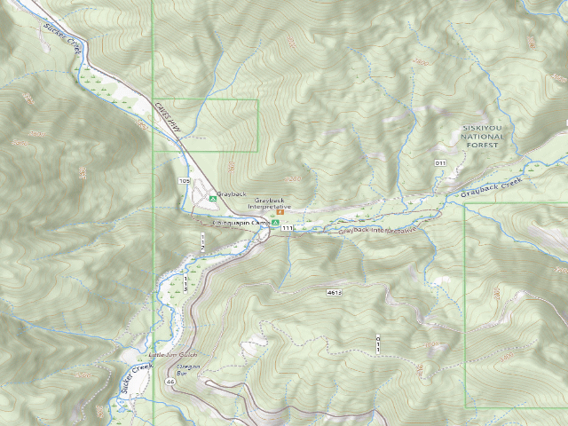 USGS topographic map of Chinquapinn Camp