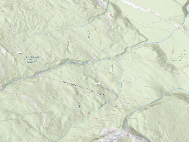 USGS topographic map of Chipmunk Th Rd2829 #2
